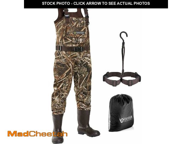 Lot 74-12715744 - OXYVAN Duck Hunting Waders with 600G Rubber Boots Waterproof Insulated, Neoprene Realtree MAX5 Camo ...