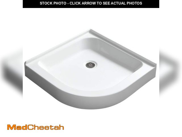 Lot 74-12629945 - ANZZI Randi Base Series 36 in. L x 36 in. W Corner Shower Shower Pan Base with Center Drain in Gloss...