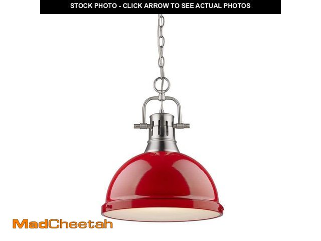 Lot 74-13694213 - Golden Lighting Duncan Collection 1-Light Pewter Pendant - UNUSED