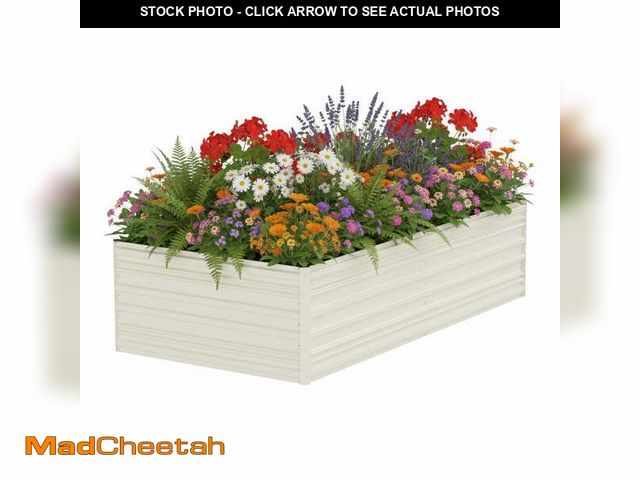 Lot 74-14352484 - (MISSING HARDWARE) WORKPRO Galvanized Raised Garden Bed, 7.5 x 4 x 2 ft Outdoor Garden Planter Box f...