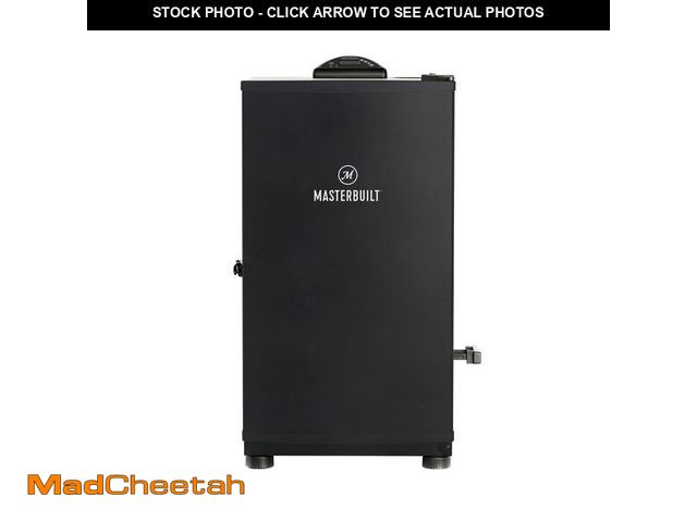 Lot 74-13119703 - MasterbuiltÃ 40-inch Digital Electric Vertical BBQ Smoker with Side Wood Chip Loader, Chrome Smokin...