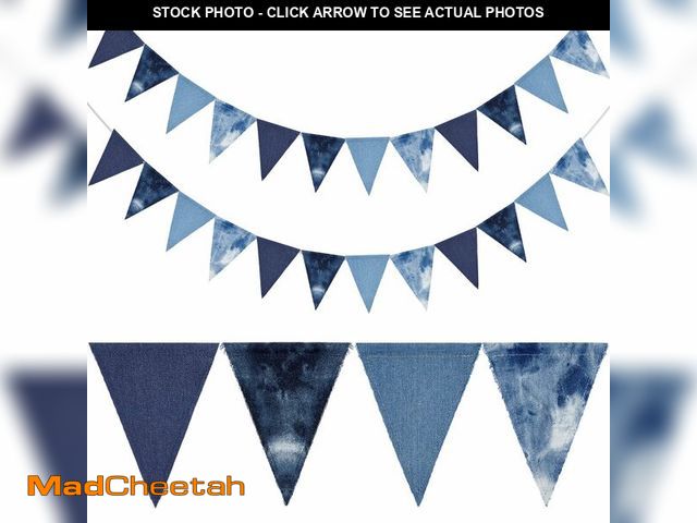 Lot 74-12839376 - Breling 2 Pcs Denim Banner Denim Party Decorations Blue Banner Bachelorette Party Decorations Buntin...