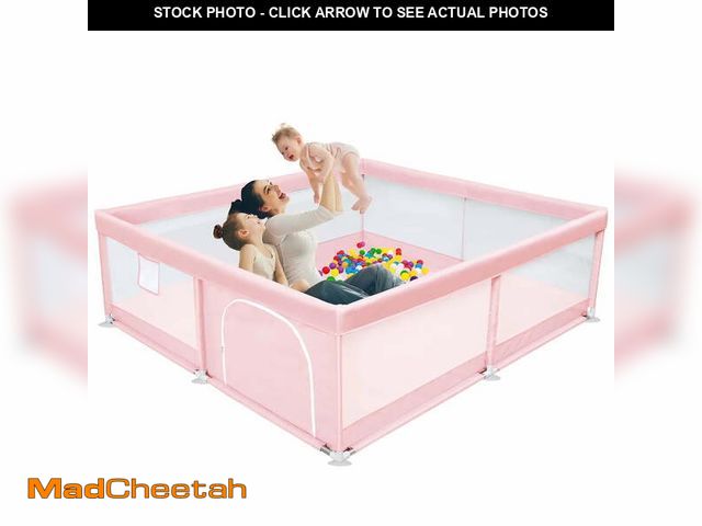 Lot 74-12782565 - Babyeap Baby Playpen Large Play Yard Fence for Toddlers,71"x50" Pink - UNUSED