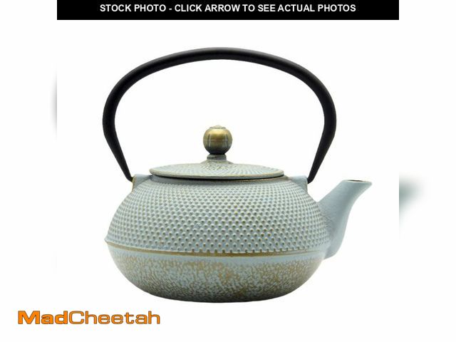 Lot 74-12716886 - SECHUDO 30.4oz Small Cast Iron Teapot, Tea Kettle for Stovetop Safe, Tea Pot with Stainless Steel In...