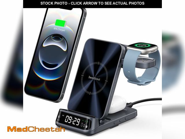 Lot 74-12718913 - Wireless Charger for Fitbit Versa 4/3/Sense 2/1/Ace LTE, Charging Station for iPhone 17/16/15/14/13,...