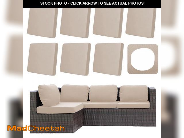 Lot 74-12113784 - DREAHOTEXTIL 8Pcs Outdoor Cushions Covers Waterproof, Patio Cushion Covers, Stretch Cushion Covers R...