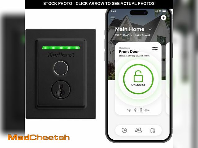 Lot 74-13626824 - Kwikset Halo Touch Fingerprint Wi-Fi Smart Lock, Keyless Entry Door Deadbolt, Geofence Auto-Unlock, ...