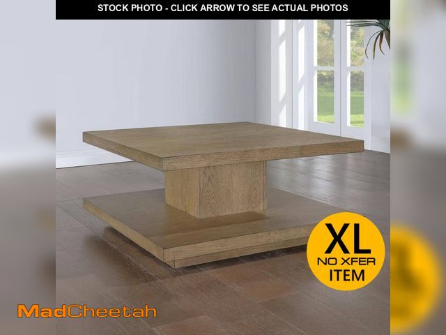 Lot 74-12659660 - Steve Silver Canyon 38 in. Brown Square Wood Cocktail Coffee Table - UNUSED