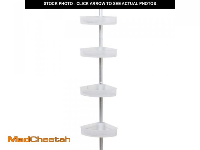 Lot 74-12163424 - *SEE DETAILS* Zenna Home Tension Pole Rust Resistant Corner Shower Caddy in Satin Chrome *SEE DETAIL...