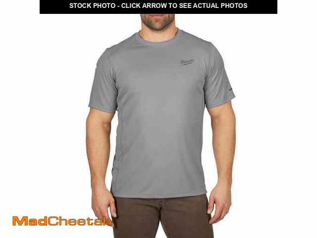 Lot 74-14468262 - Milwaukee Gen II Men's Work Skin Medium Gray Light Weight Performance Short-Sleeve T-Shirt 414G-M - ...