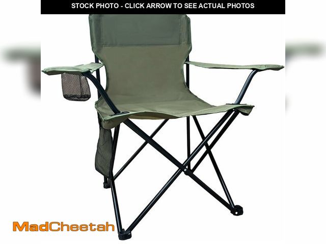 Lot 74-12544358 - SAILARY Folding Outdoor Beach Camp Chair with Cup Holder, Storage Pocket, Waterproof Bag Outdoor Arm...