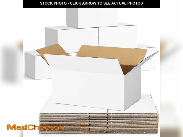 Lot 74-12330620 - Poever 40-Pack-Small-Shipping-Boxes-10x7x5, Corrugated-Cardboard-Boxes-for-Packaging-Small-Business,...