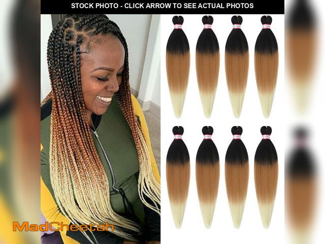 Lot 74-14151840 - Pre Stretched Braiding Hair 8 Packs 20 Inch Ombre Braiding Hair Natural Easy Twist Braids Synthetic ...
