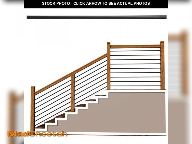 Lot 74-12165391 - (SOME DAMAGE TO THE ENDS) Senmit 8 Feet x 5/8-inch Round Horizontal Bar Baluster for Stair Remodel -...