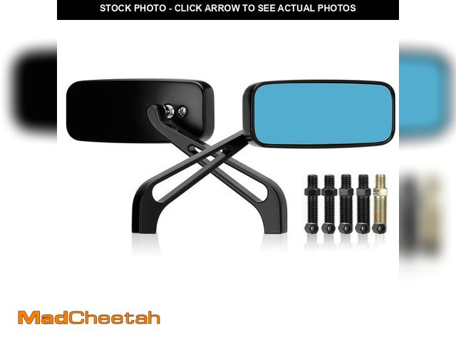 Lot 74-14429566 - Motorcycle Mirrors w/ 8MM&amp;10MM Bolt, Universal Handlebar Rear View Mirrors - UNUSED