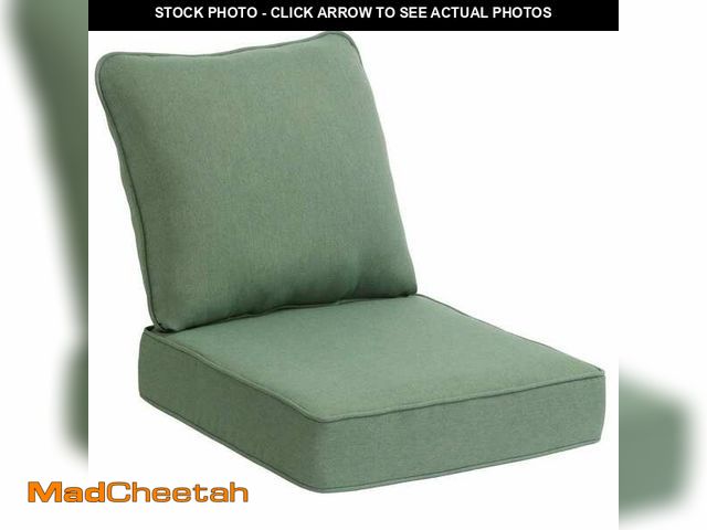 Lot 74-14242355 - Hampton Bay 24 in. W x 24 in. D CushionGuard Deep Seat Universal Outdoor Lounge Chair Cushion in End...