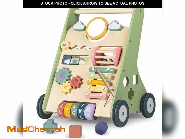 Lot 74-14145071 - Bautia Wooden Baby Walker, Montessori Walker for Babies 6-12 Months, Push Walking Toys for 1 Year Ol...