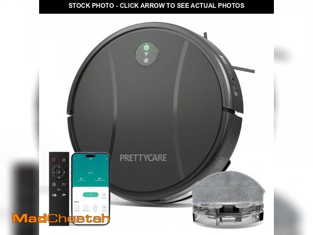 Lot 74-12514352 - Prettycare C2 2 in 1 Robot Vacuum and Mop Combo Cleaner, Black - UNUSED