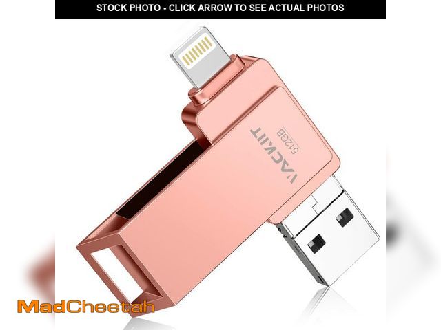 Lot 74-14143953 - 512GB Flash Drives MFi Certified 3ni1 USB Stick External Storage Compatible for - UNUSED