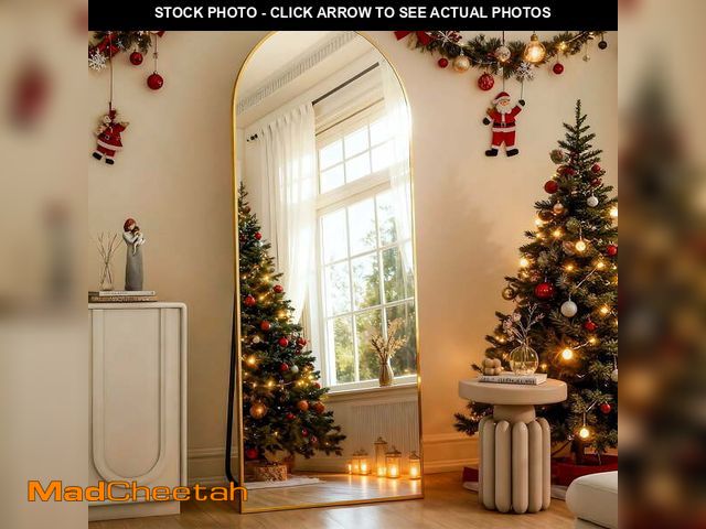 Lot 74-12803091 - BEAUTYPEAK 64"x 21" Full Length Mirror Arched Standing Floor Mirror Full Body Mirror, Gold - UNUSED