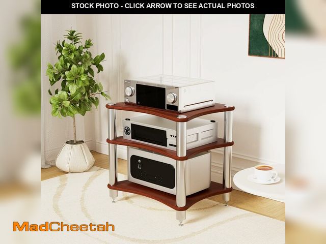 Lot 74-13710510 - SHZYJBRY 3-Tier AV Media Stand, Stereo Racks and Stands, Video Component Cabinet Audio Rack Tower fo...