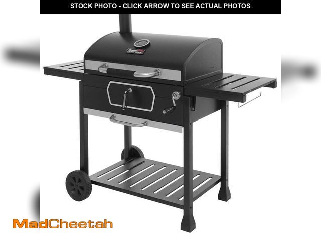 Lot 74-14342301 - Royal Gourmet Deluxe 30 in. Charcoal Grill, BBQ Smoker Picnic Camping Patio Backyard Cooking, Black ...