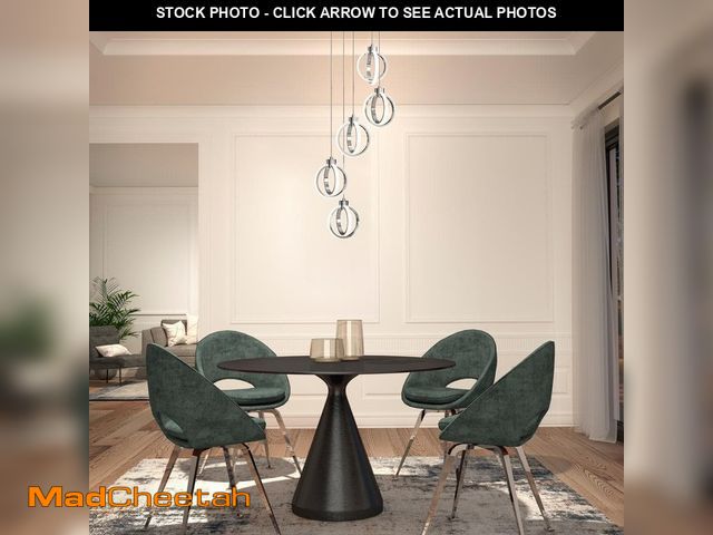 Lot 74-13269675 - Artika Soho 27-Watt 5 Light Chrome Modern Integrated LED Pendant Light Fixture for Dining Room or Ki...