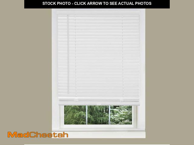 Lot 74-13681234 - 30 x 72 in. GII Morningstar Cordless Vinyl Light Filtering Mini Blinds, White - USED
