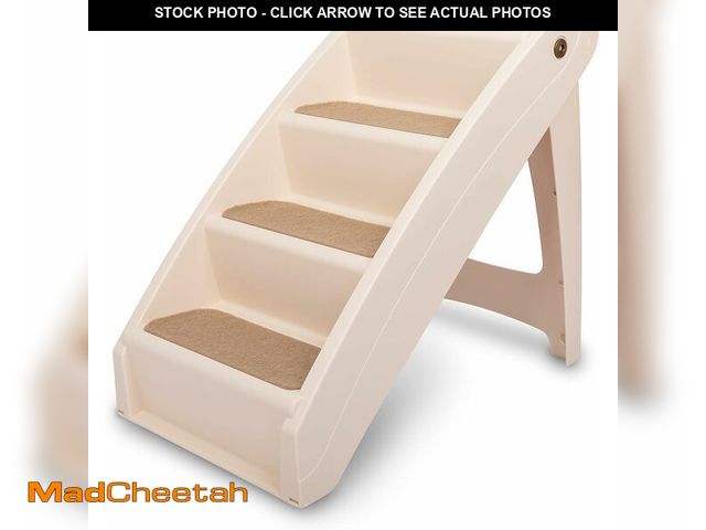 Lot 74-13041638 - PetSafe CozyUp Folding Dog Stairs, Portable Indoor/Outdoor Pet Steps for Bed, Couch &amp; Car, Tan, ...