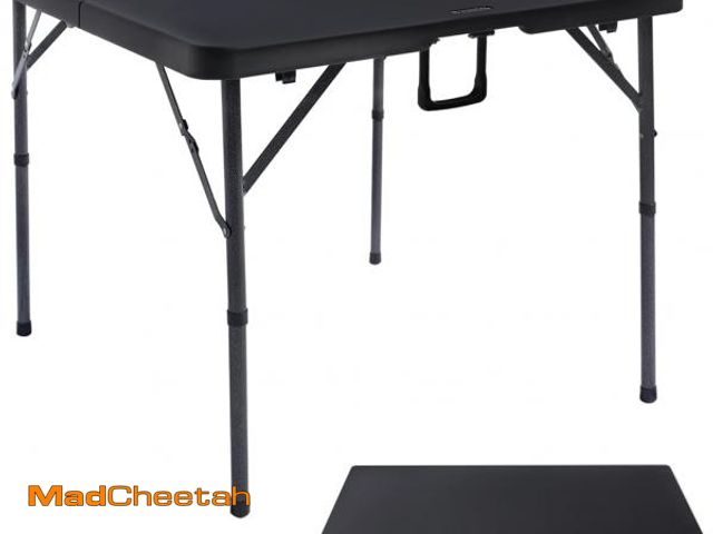 Lot 74-12406702 - 34" Square Folding Card Table, Fold-in-Half Utility Dining Portable Table Heavy Duty HDPE Plastic Fo...