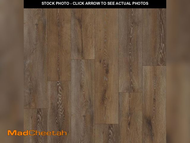Lot 74-12409864 - TrafficMaster Cowley Creek Oak 8 mm T x 47.6 in. W Water Resistant Laminate Wood Flooring (21.3 sqft...