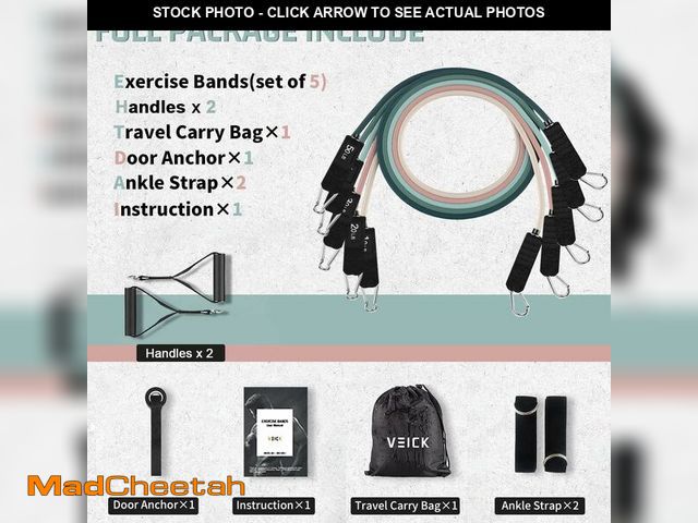 Lot 74-13721068 - VEICK Resistance Bands, Exercise Bands, Workout Bands, Resistance Bands for Working Out with Handles...