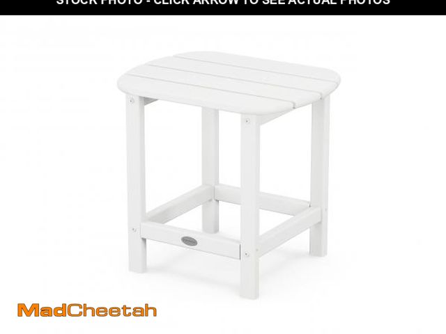 Lot 74-12398264 - POLYWOOD SBT18WH South Beach 18" Outdoor Side Table, White - UNUSED