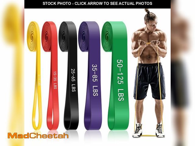 Lot 74-13629165 - Pull Up Assistance Bands, 5-Level Resistance Bands for Working Out, Pull Up Bands for Men &amp; Wome...