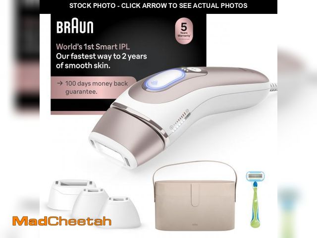 Lot 74-12048111 - Braun Smart IPL, Skin iÃâÃÂ·Expert Pro 7: at Home Laser Hair Removal, Permanent Visible Hair Red...