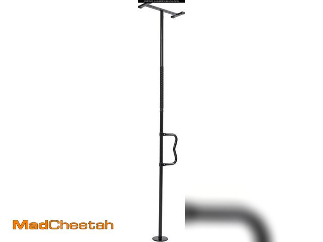 Lot 74-12399428 - VEVOR Floor-to-Ceiling Transfer Pole, Tension Mounted Bathroom Grab Bar with Anti-Slip Curve Handle,...