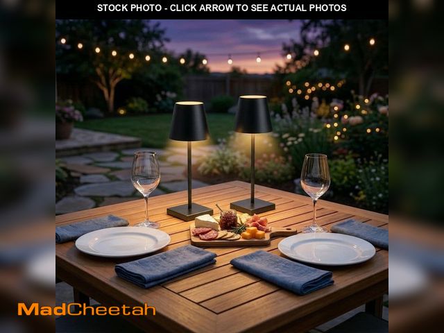 Lot 74-14449742 - BETTERBEAM Nora 15 in. Black Modern Dimmable Integrated LED Stick Table Lamp with USB Port 2-Pack 40...