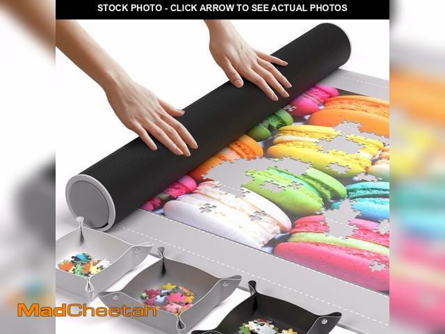 Lot 74-13710640 - The Original Newverest Jigsaw Puzzle Mat Roll Up, Silver, 46Ã¢â¬Â x 26Ã¢â¬Â Portable Keeper Up t...