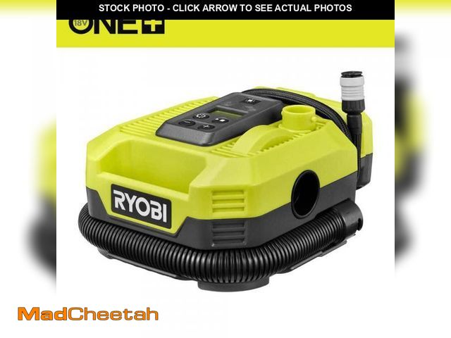 Lot 74-12087134 - (MISSING NEEDLE,ACCESSORIES) RYOBI ONE+ 18V Cordless Dual Function Inflator/Deflator(Tool Only) - UN...