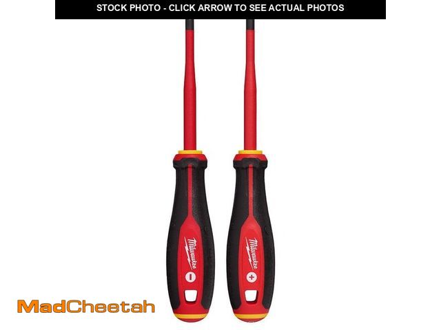 Lot 74-13692100 - Milwaukee 1000V Insulated Slim Tip Screwdriver Set (2-Piece) - UNUSED
