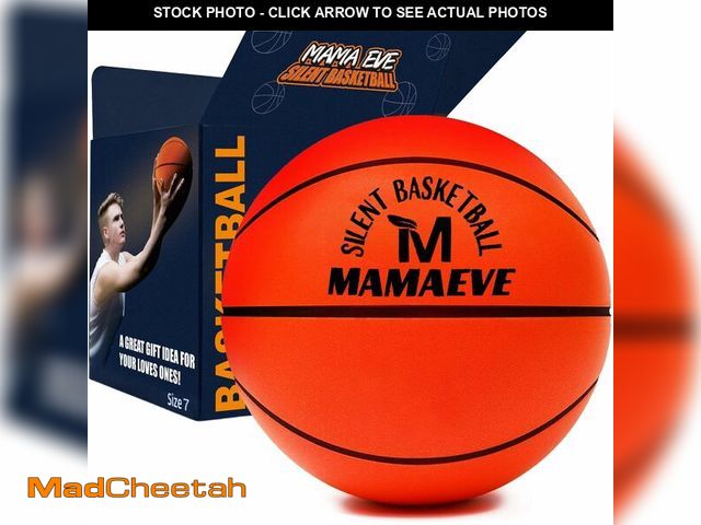 Lot 74-13710091 - MAMA EVE Silent Basketball Size7, New Upgraded Weight 600g Grooved Airless Indoor Basketball, Non-de...