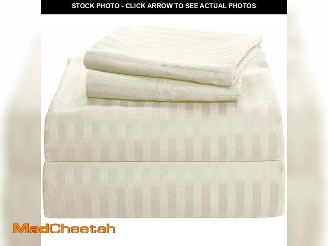 Lot 74-12859913 - 4 Piece Premium Sheet Set Cotton King Size Cotton, 100% Egyptian Cotton 500 Thread Count, 12 Inch De...