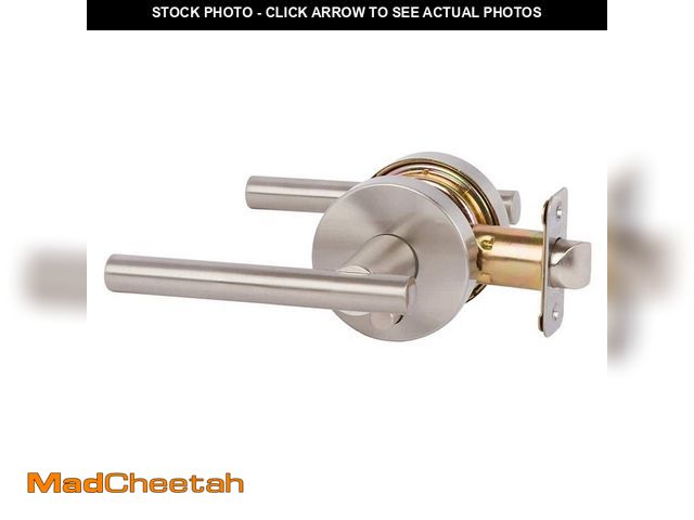 Lot 74-13692860 - DELANEY HARDWARE Contemporary Collection Cira Satin Nickel Bed/Bath Door Handle - UNUSED