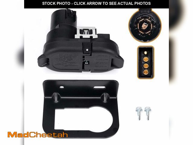 Lot 74-12838610 - Atesilor 4/7 Pin Trailer Wiring Harness Connector with Mounting Bracket, 7 Way Blade and 4 Way Flat ...