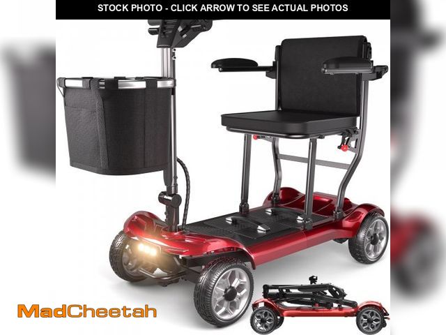 Lot 74-12223915 - SACVON Ultra Lightweight Mobility Scooter for Seniors,43Lbs Aluminum Electric Wheelchair,Lithium Bat...