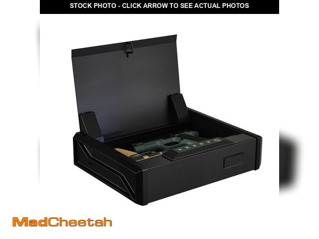 Lot 74-14254684 - SKYSHALO Gun Safe, Heavy-Duty Handgun Safe with Fingerprint/Password/Key, 3-Way Quick Access Firearm...