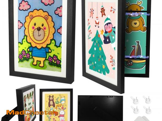 Lot 74-12302442 - 2-Pack Kids Art Frames Changeable with Stand 8.5x11 Front Opening, A4 Artwork Frames for Kids Art St...