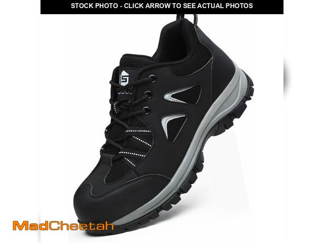 Lot 74-13626174 - ISOOUS Steel Toe Shoes for Men Women Work Safety Shoes Air Cushioned Steel Toe Sneakers Indestructib...