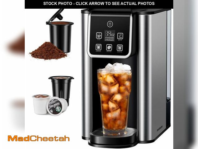 Lot 74-10826159 - SHARDOR Single Serve Coffee Maker, Hot and Iced Coffee Machine for K Cup Pods &amp; Ground Coffee, 6...