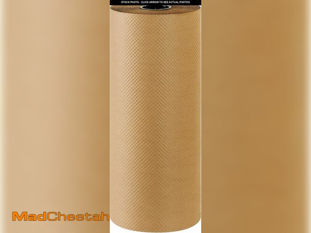 Lot 74-12396395 - Aviditi Indented Kraft Paper Roll, 60#, 24" x 300', Kraft, 100% Recycled Paper, Ideal for Packing, W...